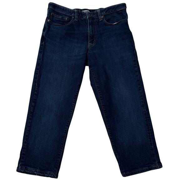 Lands End Square Rigger Mens Sz 36 Denim Jeans Dadcore Comfort Elastic Waist - Picture 2 of 11